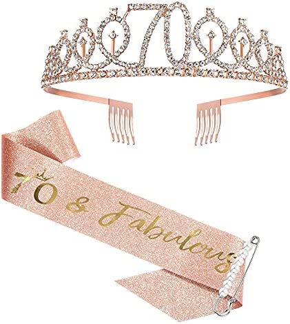 70th Birthday Sash And Tiara For Grandma